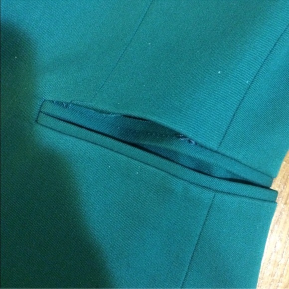 Theory Lanai teal green open front suit blazer size 00 - Picture 4 of 4